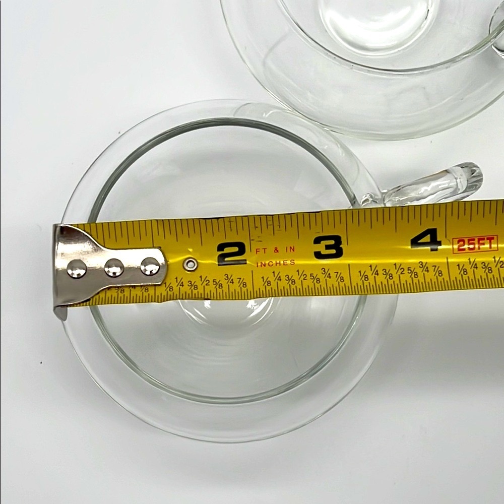 Vintage Moderno by Riekes-Crisa Hand Blown Clear Glass Punch Cups (Set of 2) - Picture 9 of 9
